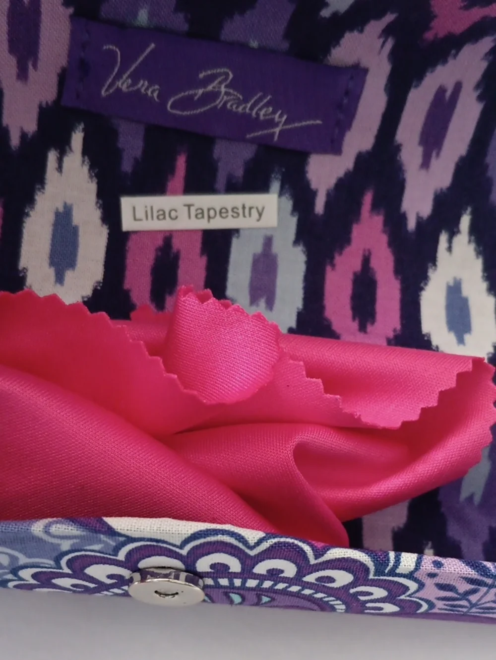 Vera Bradley Lilac Tapestry Hard Glasses Case